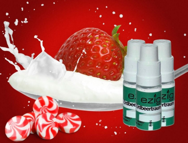 Erdbeertraum Liquid 10ml - 30ml (0-18mg Nikotin/ml)