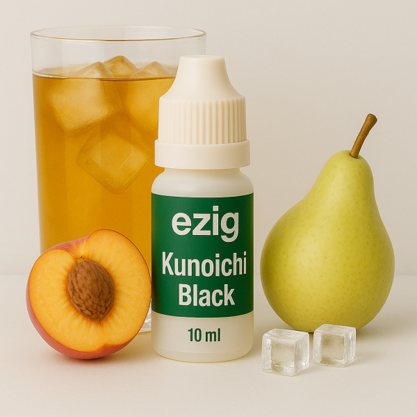 Kunoichi Black E-Liquid – Eistee & Birne | ezig® 10ml